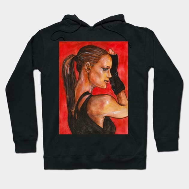 Jennifer Garner Hoodie by Svetlana Pelin